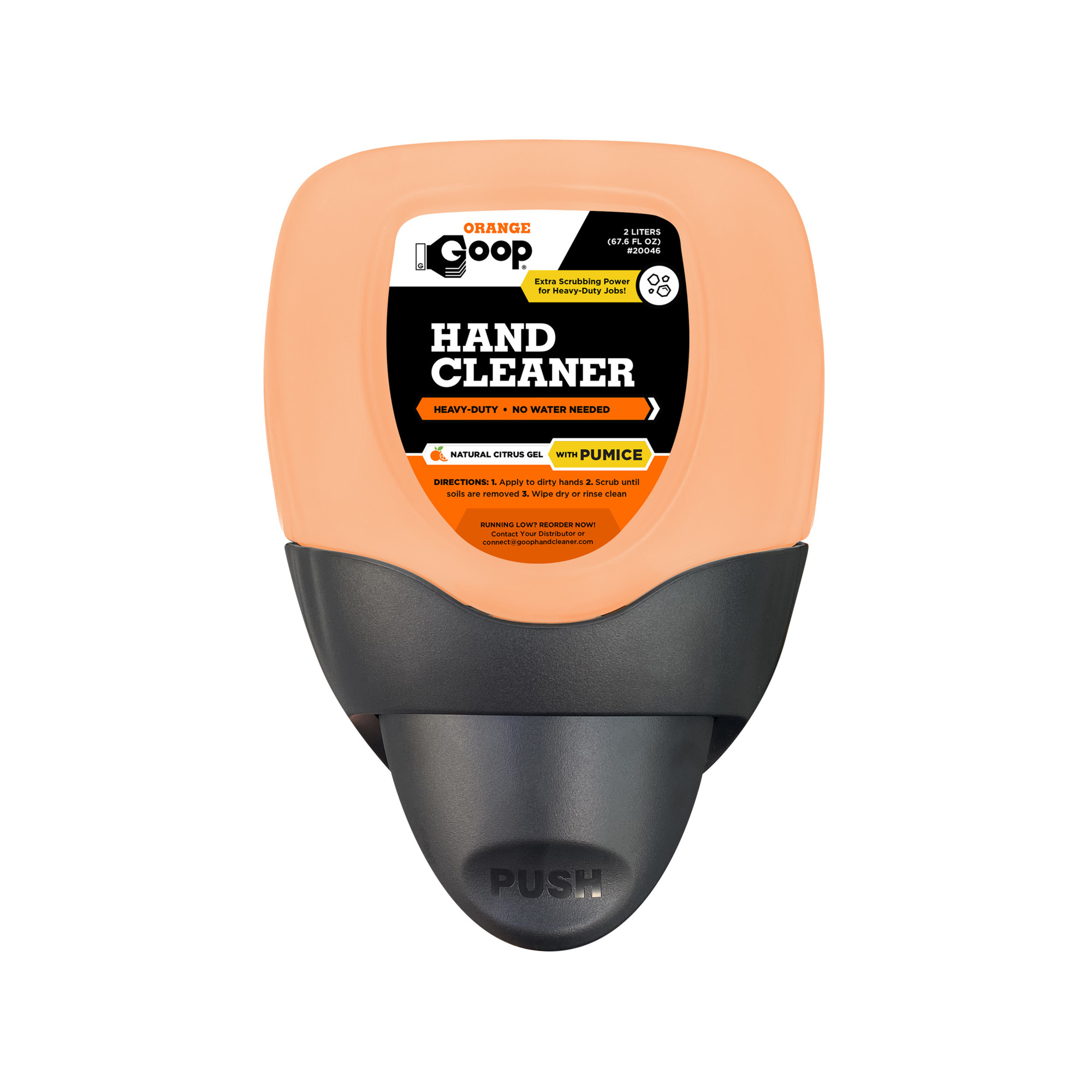GOOP Orange Goop Hand Cleaner with Pumice Refill Cartridge- 2L